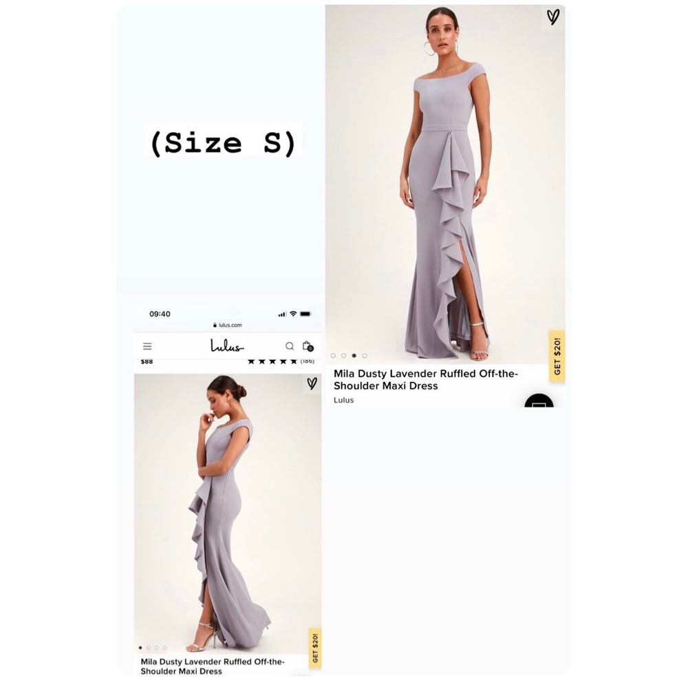 Lulu’s Lavender bridesmaid dress